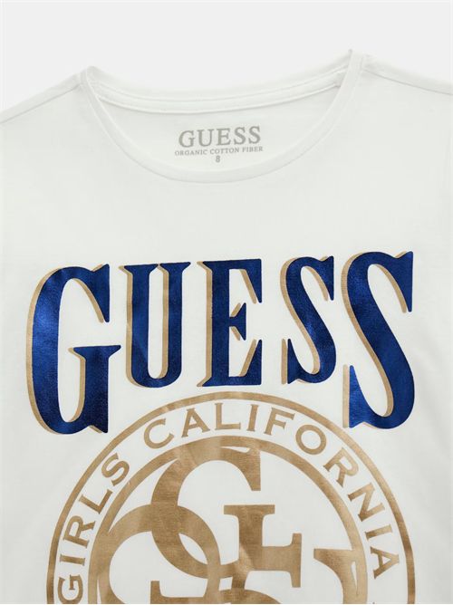 t-shirt bambina bianca GUESS | J5RI21K6YW4/G011